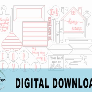 VALENTINES_HELLO_TIEREDTRAY_DECORATIONS_GLOWFORGE_SVG_LASER_CUT_FILE_DIGITAL DOWNLOAD ONLY! No physical product will be shipped.