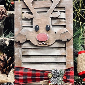 Obturateur vintage Reindeer_Laser Cut File, Glowforge, 40 x 20 cm. Téléchargement numérique, aucun produit expédié. Lire la description