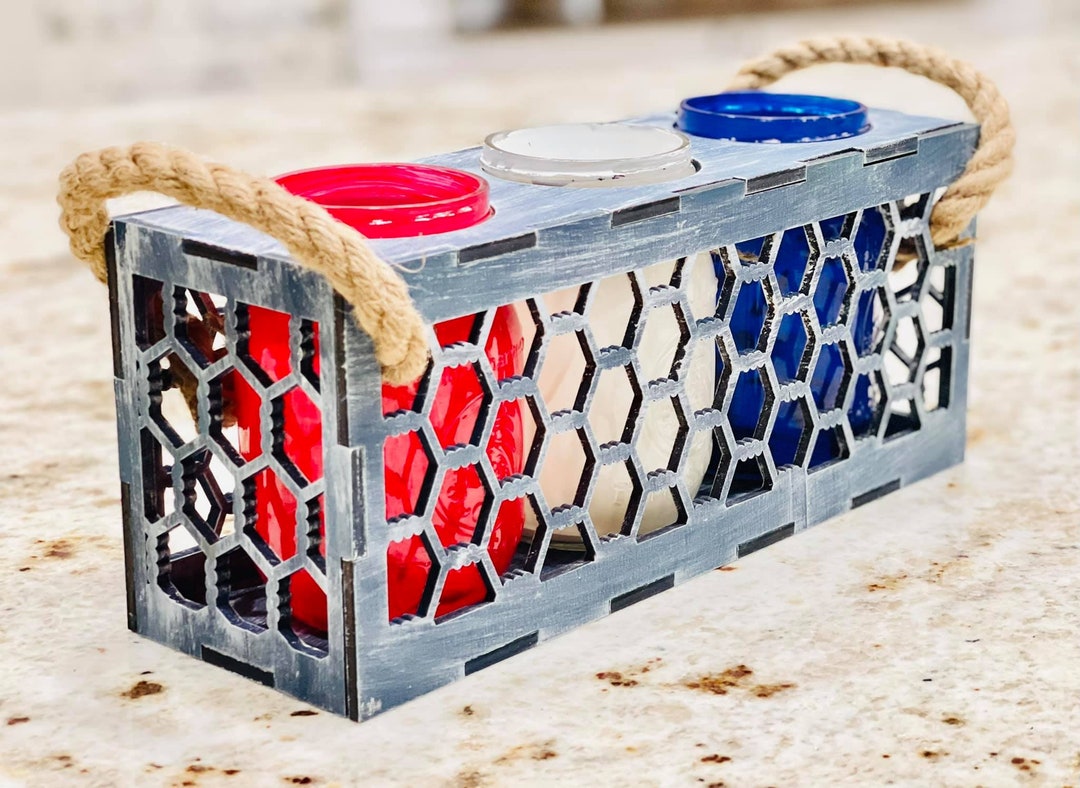 Chicken Wire Farmhouse 16oz Mason Jar Box. SVG Laser Cut File ...