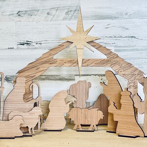 LARGE_Nativity Set_Laser Cut File_18x16.6inches_4 Files_different material thickness_DIGITAL DOWNLOAD ONLY. Read Description