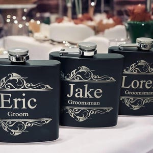 Groomsman Proposal Gift Groomsmen Flask Groomsmen Gifts Personalize Engraving Bridesmaid Gift Bachelor Party Wedding Favors Gift Flask Set