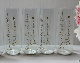 Personalize Champagne Flute Mimosa Party Drinking Bridesmaid Proposal Groomsman Custom Wedding Party Favors Celebrating Bride Groom
