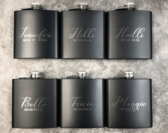 Groomsmen Gift Groomsman Proposal Bridesmaid Flask Groomsmen Engraved Flask Personalize Flask For Wedding Flask for Men Bachelor Party Frat