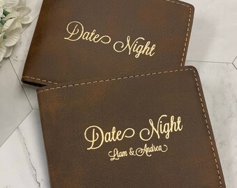 Date Night Idea Man Wallet Personalized Groomsmen Gift Groomsman Proposal Engrave Leather Best Man Groom Wedding Party Gift Set Fathers Day