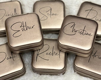 Bridesmaid Gift Bridesmaid Proposal Jewelry Organizer Box Personalize Gift Custom Names Travel Box Best Friend Gifts Wedding Favors Party