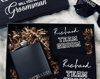 Groomsmen Personalized Gift Box Custom Will You Be My Groomsman Proposal Gift Set Best Man Bachelor Party Gifts Sunglasses Groomsmen Socks