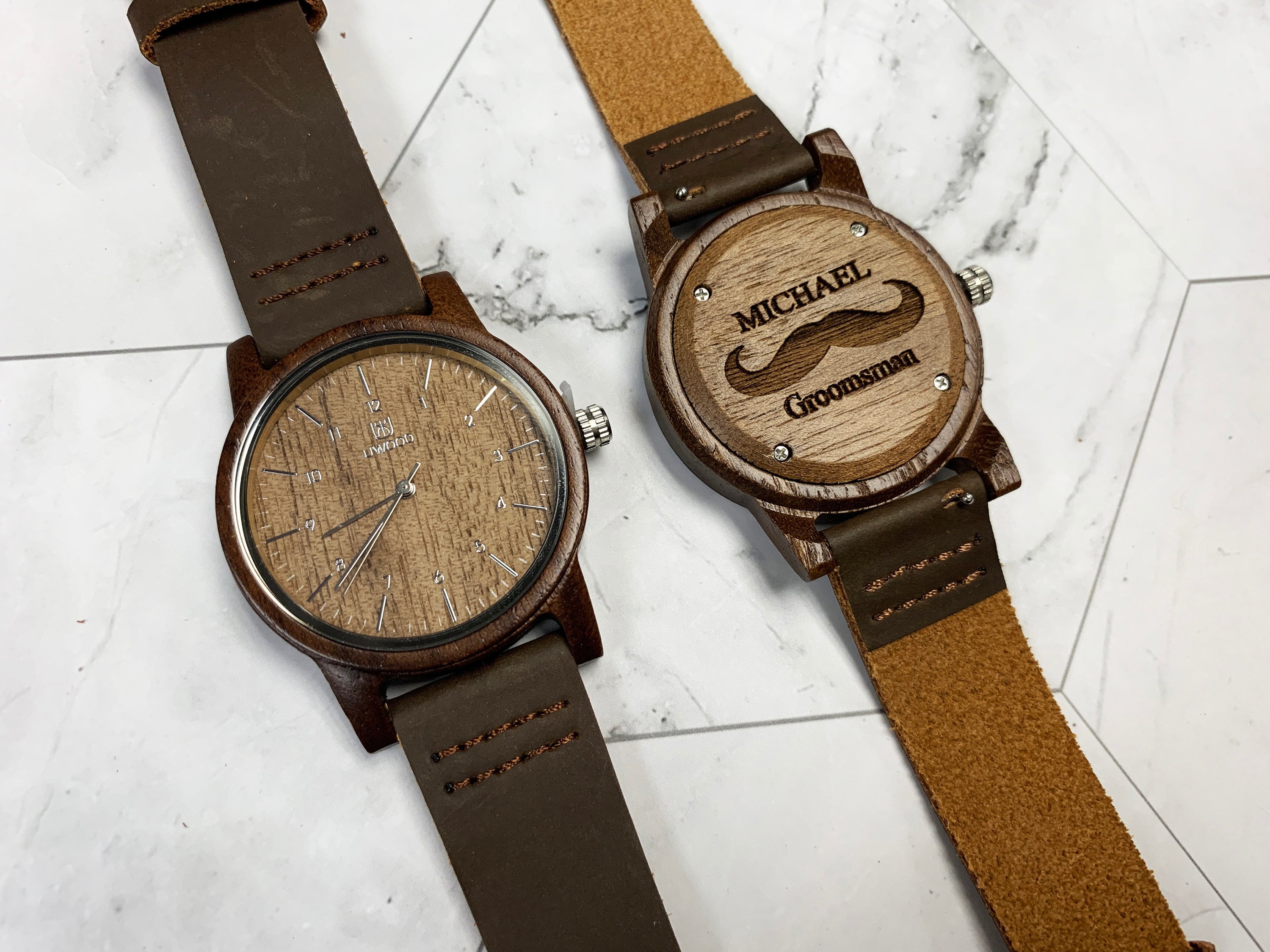 Engrave Watch for Him Men Wood Watch Groomsmen Gift Etsy