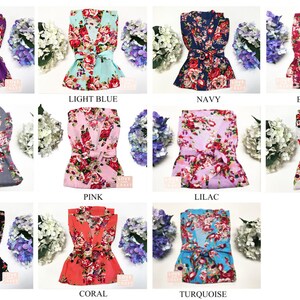 Bridesmaid Robe Floral Cotton Personalize Monogram Woman Robe Wedding Bridal Shower Party Gift Bride Robes Bridal Set 1 2 3 4 5 6 7 8 9 10 image 5