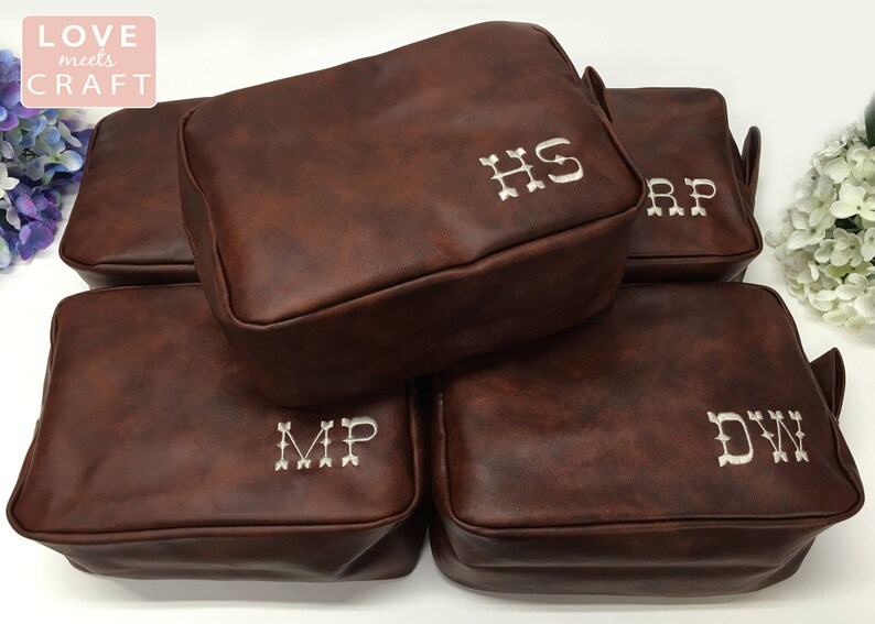 Personalized Shaving Kit Groomsmen Toiletry Bag Leather Dopp Etsy