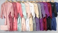 Bridesmaid Robe Bridesmaid Gift Matching Satin Lace Robe Bride Getting Ready Outfit Embroider Robe Monogram Personalize Bridal Party