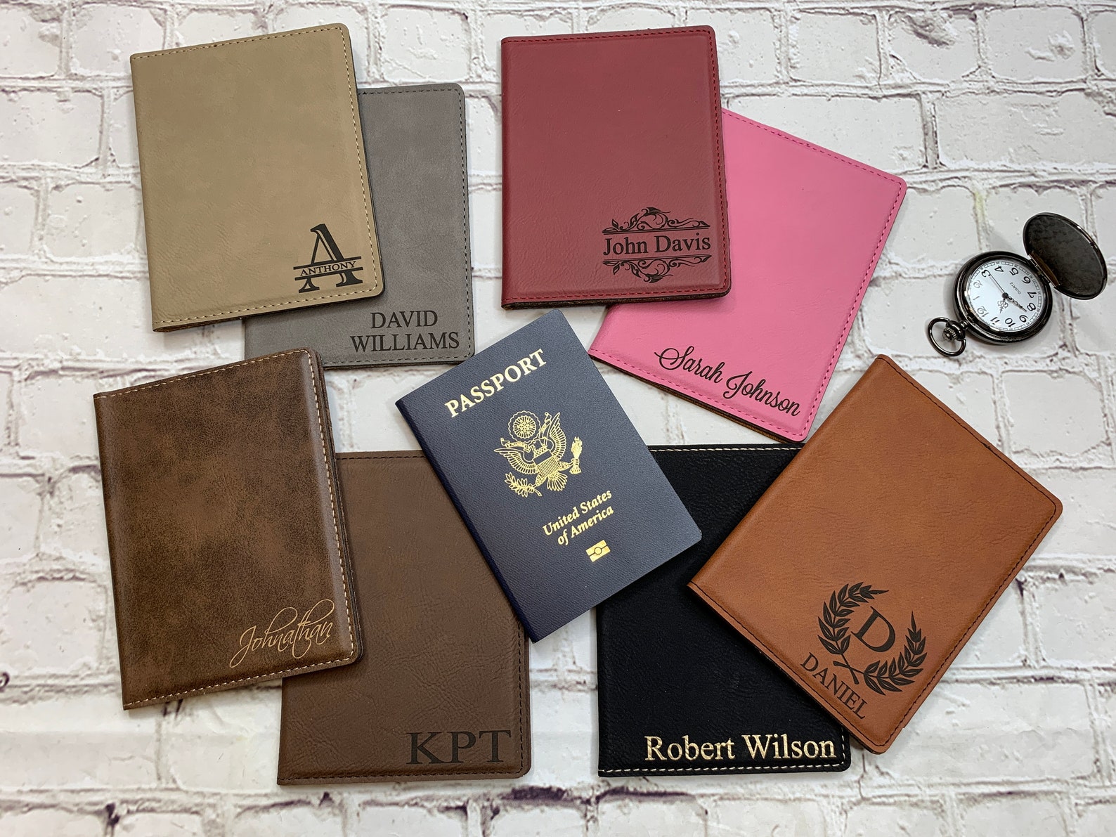 Personalize Passport Cover Holder Travel Wallet Groomsman Gift Etsy