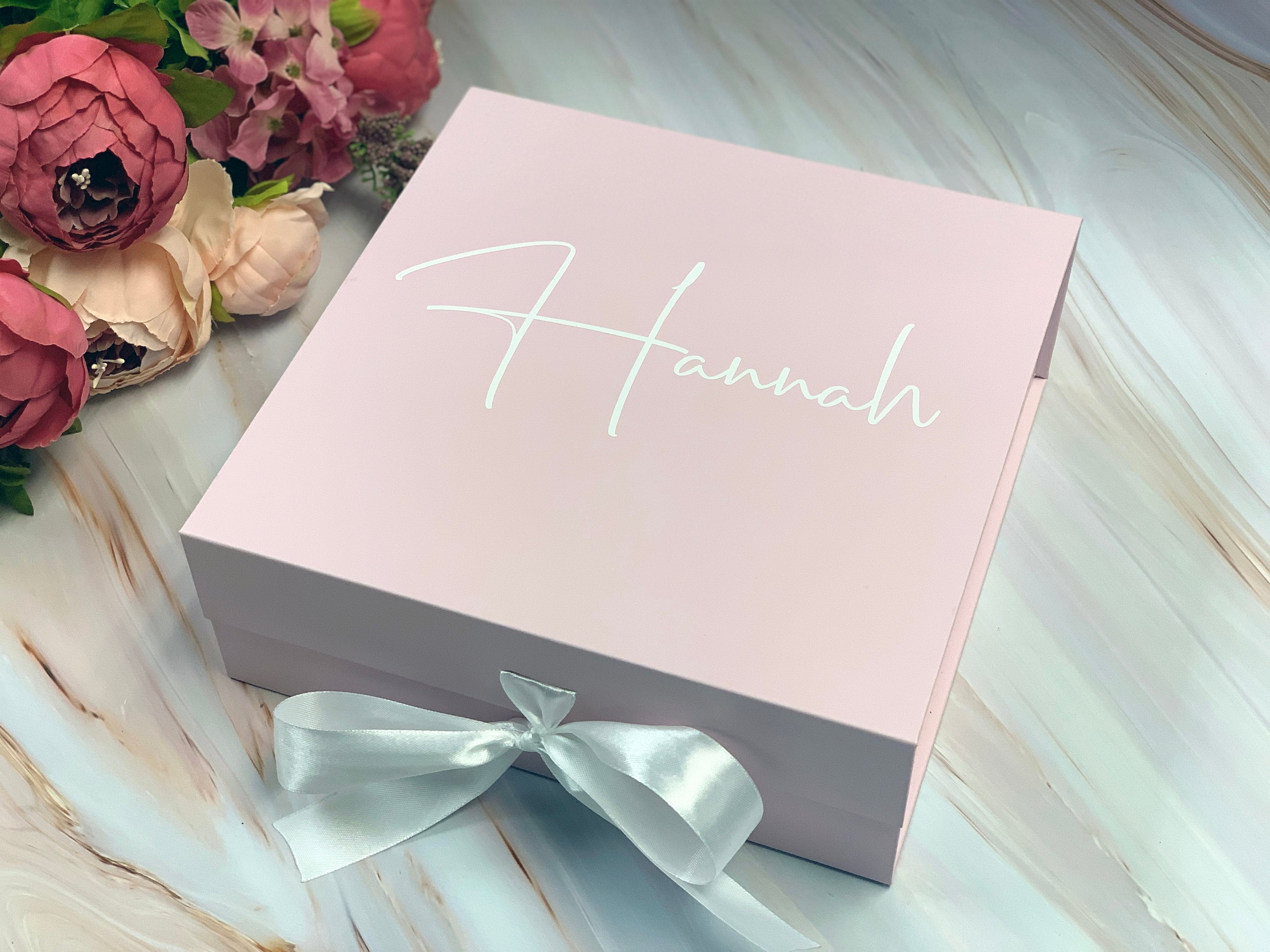 Pretty Dusty Pink Bridesmaid Gift Box Personalized Pretty Dusty Pink Bridesmaid Gift Box Personalized
