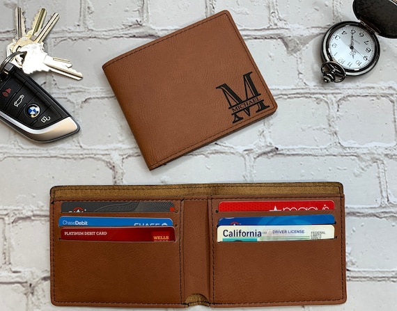 Mens Wallet Personalized,Groomsmen Gifts,Leather Wallet Mens,Engraved  Wallet for Men,Custom Wallet,Groomsman Gift Ideas,Groomsmen Proposal