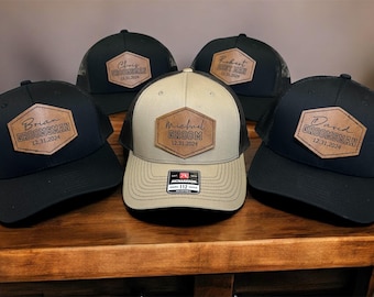 Personalized Hat Groomsmen Proposal Gifts Wedding Hat Custom Trucker Hat Golf Hat Baseball Richardson 112 Bachelor Party Fraternity Team Hat
