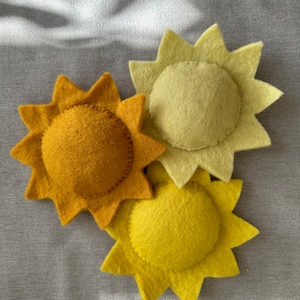 Hand-sewn Felt Sunshine Shapes - 100% Wool | Baby Mobile Craft Supplies