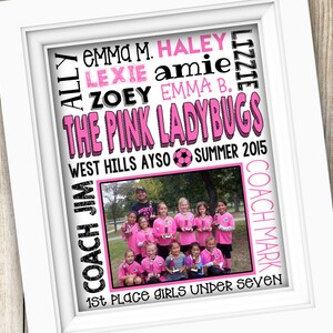 Soccer Coach Gift ~ End of Season Girls Soccer Team Gift ~ Personalized Team Photo ~ Girls Soccer Coach Gift ~ PRINTABLE DIGITAL