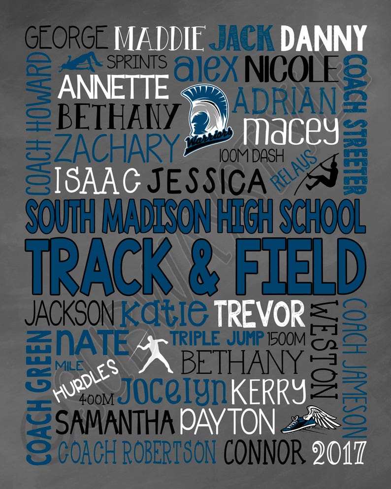 Track &amp; Field Coach Gift Track Team Gift Printable Track - Etsy