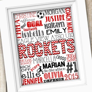 Soccer Coach Gift ~ End of Season Gift ~ Personalized Soccer Subway Art ~ Girls Soccer Coach ~ Soccer Team Gift ~ Printable Digital JPEG