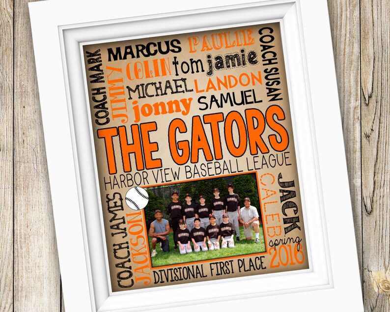 Baseball Team Gift Printable Baseball Coaches Gift Custom Etsy