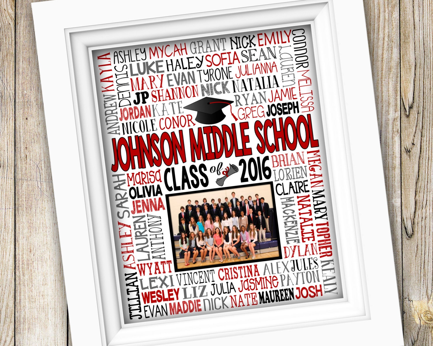 8th grade graduation gift class picture printable graduation etsy