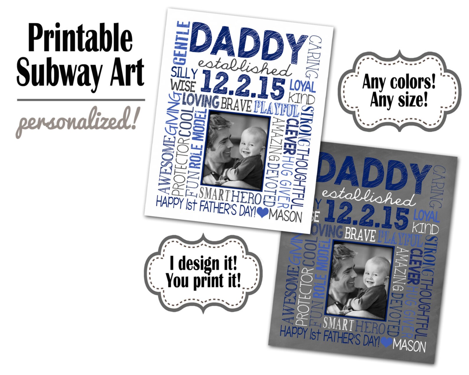 Father's Day Gift for New Dad Printable First - Etsy