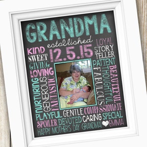 Mother&#39;s Day Gift for Grandmother ~ First Time Grandma Gift from Grandchild ~ Printable Mother&#39;s Day from Grandkids ~ Gift for Nana DIGITAL
