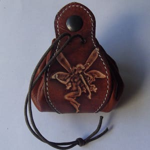 Leather pouch, fairy design 16 colour to choose , 2 sizes available image 4