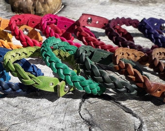 Leather bracelet , 16 colours available