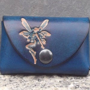 Little Leather pouch , fairy   design  (16 colour available)