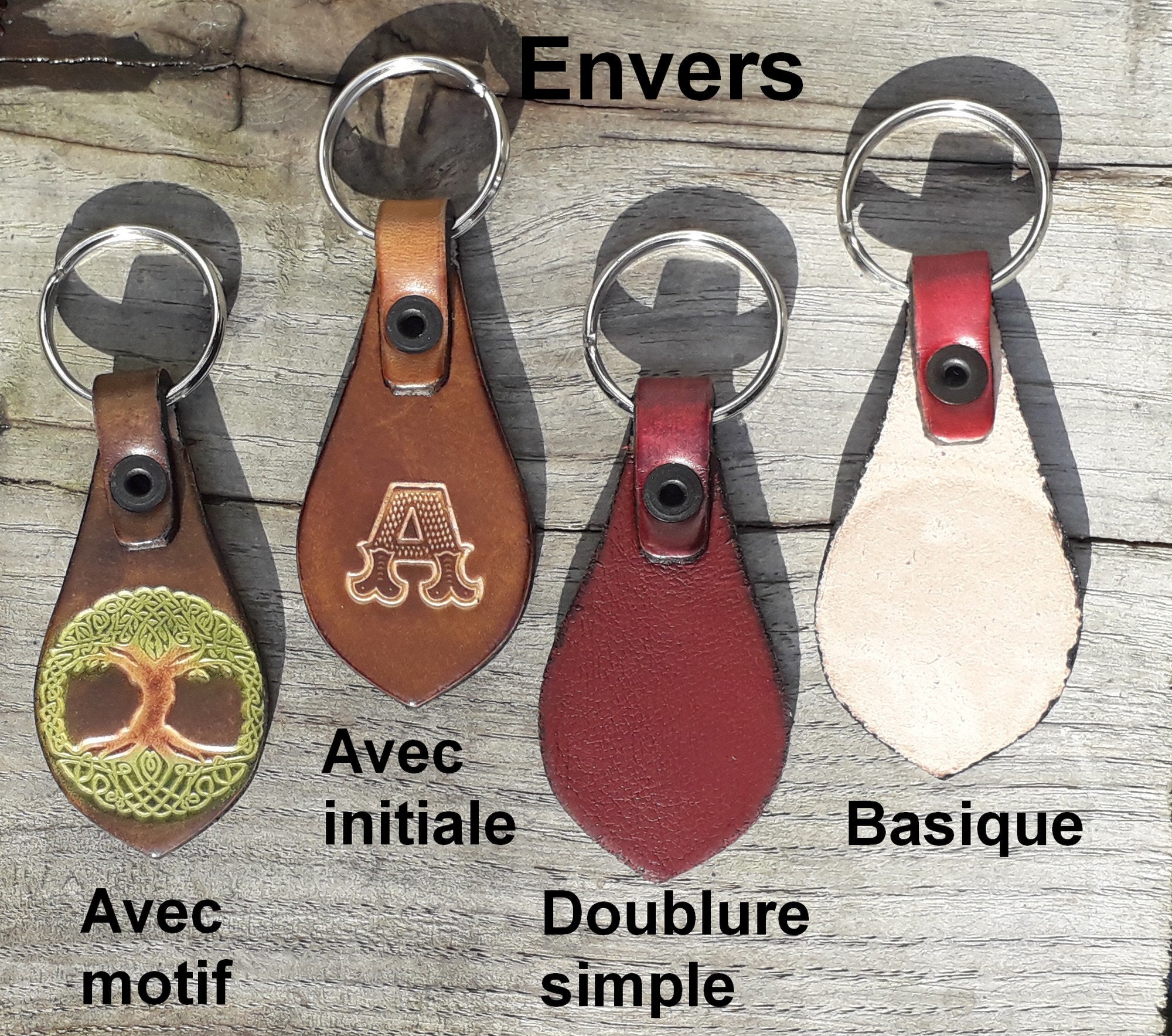Leather Key Ring , Celtic Design Triskell 6 , 16 Colours Available - Etsy