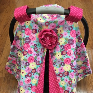 Rosa/lila/Teal Floral Autositz Baldachin
