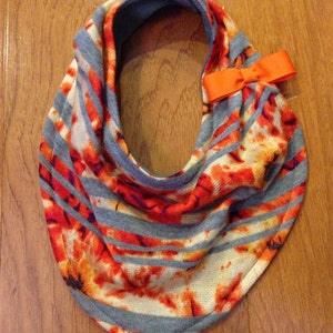 Orange-grauen Schal Halstuch mit Schleife