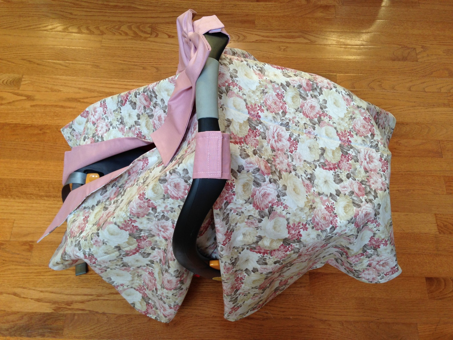 Pink Pique Car Seat Canopy
