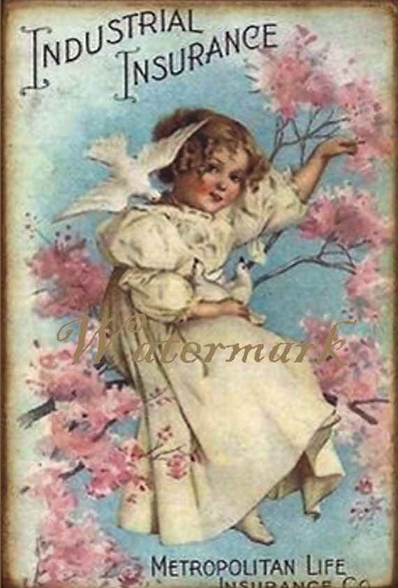 Victorian Lady Altered Art Lovely 5x7 Fabric Block