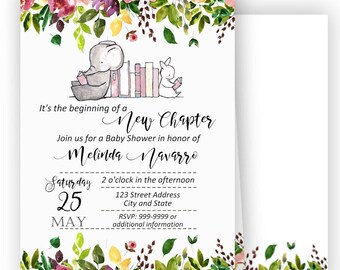 storybook invitation etsy