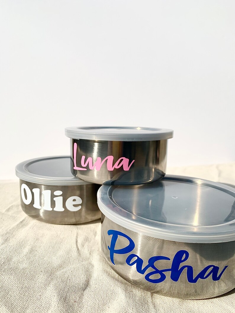 Personalized Dog Bowl dog bowl with lid stainless steel Etsy