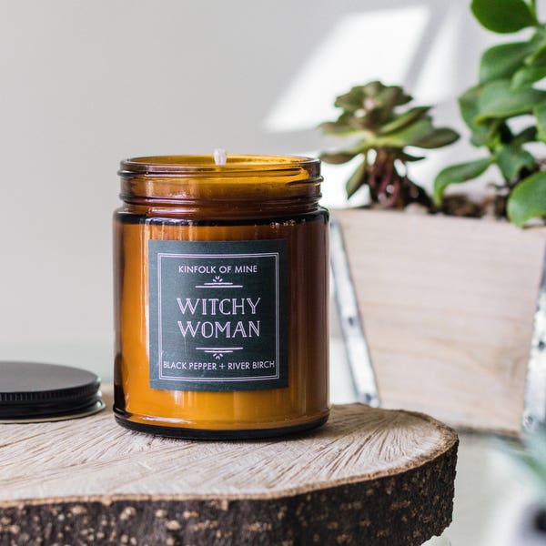 Witchy Woman | Soy Wax Candle | Fall Candle | Gift Under 25 | Magic gift | White Elephant Gift | Vegan | Kinfolk of Mine | Gift Box Option