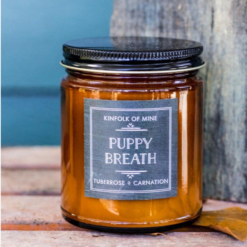 Puppy Breath Kinfolk of Mine Soy Wax Candle Gift for Dog Etsy