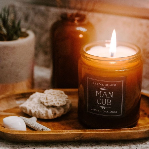 Man Cub Soy Wax Candle | Dog Lovers | White Elephant Gift | Gift under 25 | Scented Candle | Jungle Book | Kinfolk of Mine | Gift Box Option