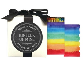 Gift Box & Watercolor Rainbow Matches | LGBTQIA+ Gift | Kinfolk of Mine