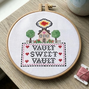 Vault Sweet Vault Cross Stitch Kit – Fallout Inspired