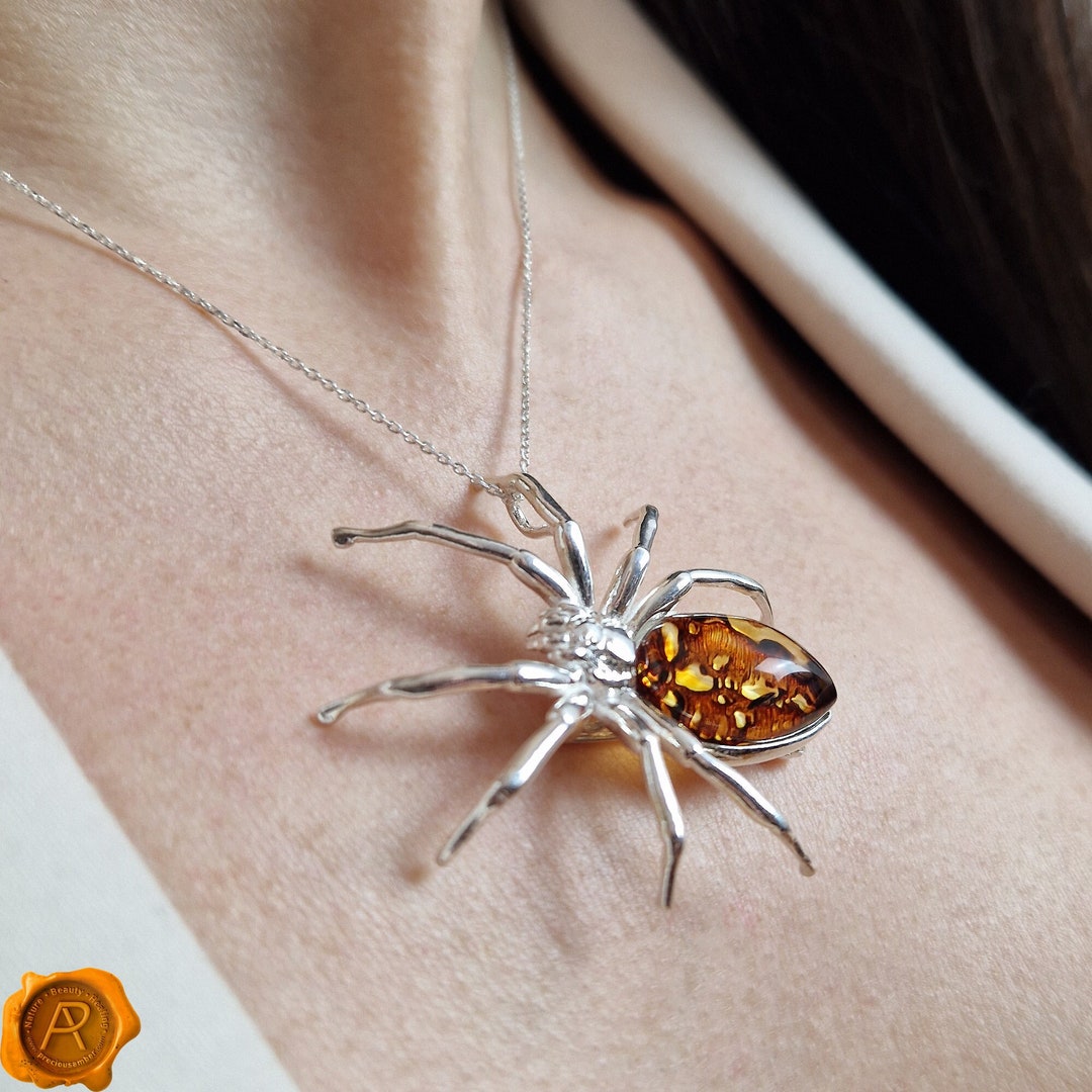 Real Spider Necklace Insect In Resin Pendant - Foto 4