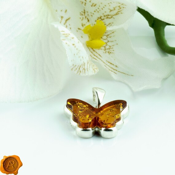 Pendentif Papillon En Argent - Occasion - Bijou Vintage