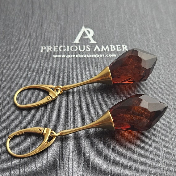 ADRAMATA Orecchini a Clip in Oro, Pendenti Goccia d'Acqua Geometrici Martellati Opachi
