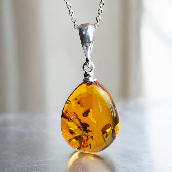 100% Ambra Naturale Catene Ciondolo Ciambella Su Nastro Diversi Colori - Foto 4