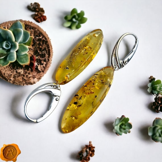 Baltic Lemon Amber Earrings Baltic Lemon Amber Earrings