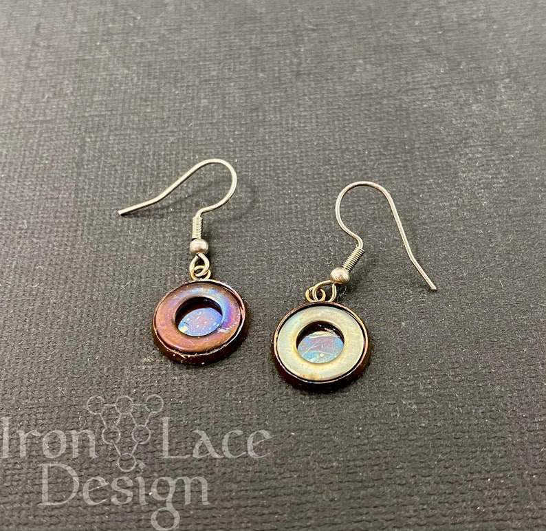 Kissed by Fire Bubble Pendant and Earrings