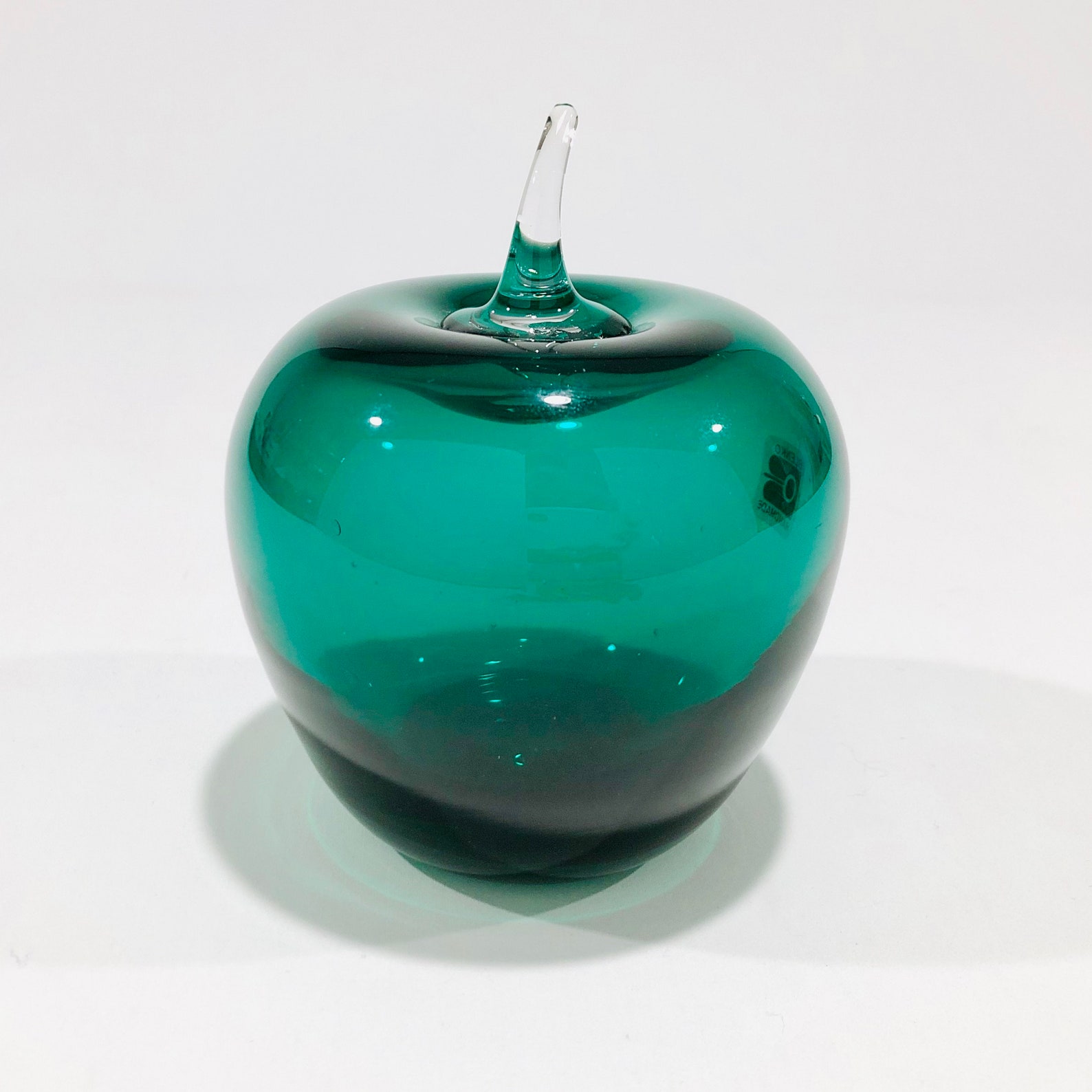 Vintage Blenko Glass Apple 882 Antique Green Vintage Etsy
