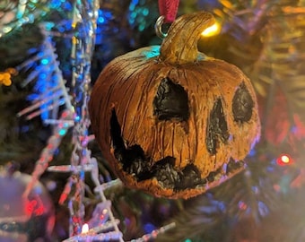 Jack O' Lantern Christmas Tree Ornament (Classic)