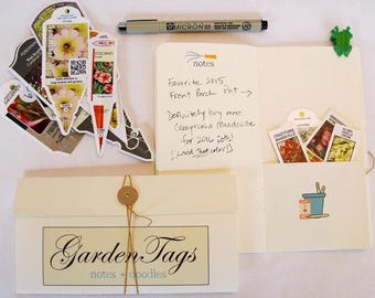 Garden planner, organize plant tags, handmade gardener gift